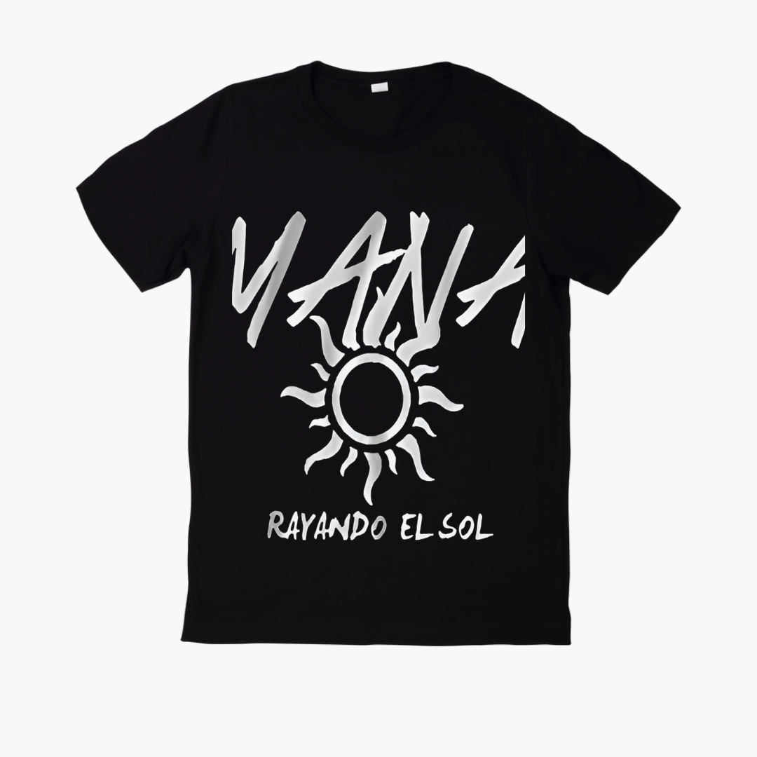Polera negra estampado Maná Diseño 09