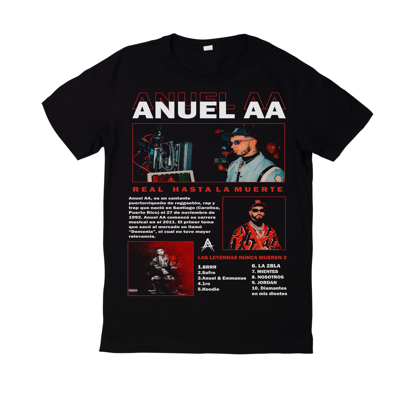 Polera Estampada Anuel AA Diseño 16 | Mujer Oversize - Unisex, Hombre y Niño