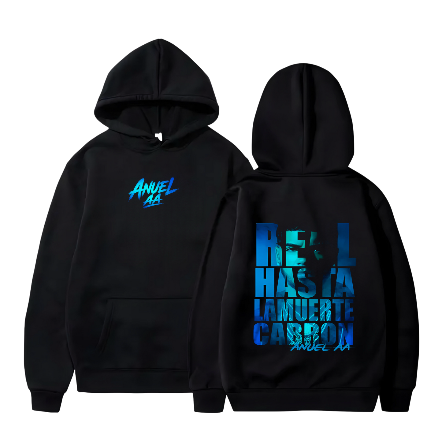 Polerón Canguro Estampado Anuel AA Diseño 44 | Unisex