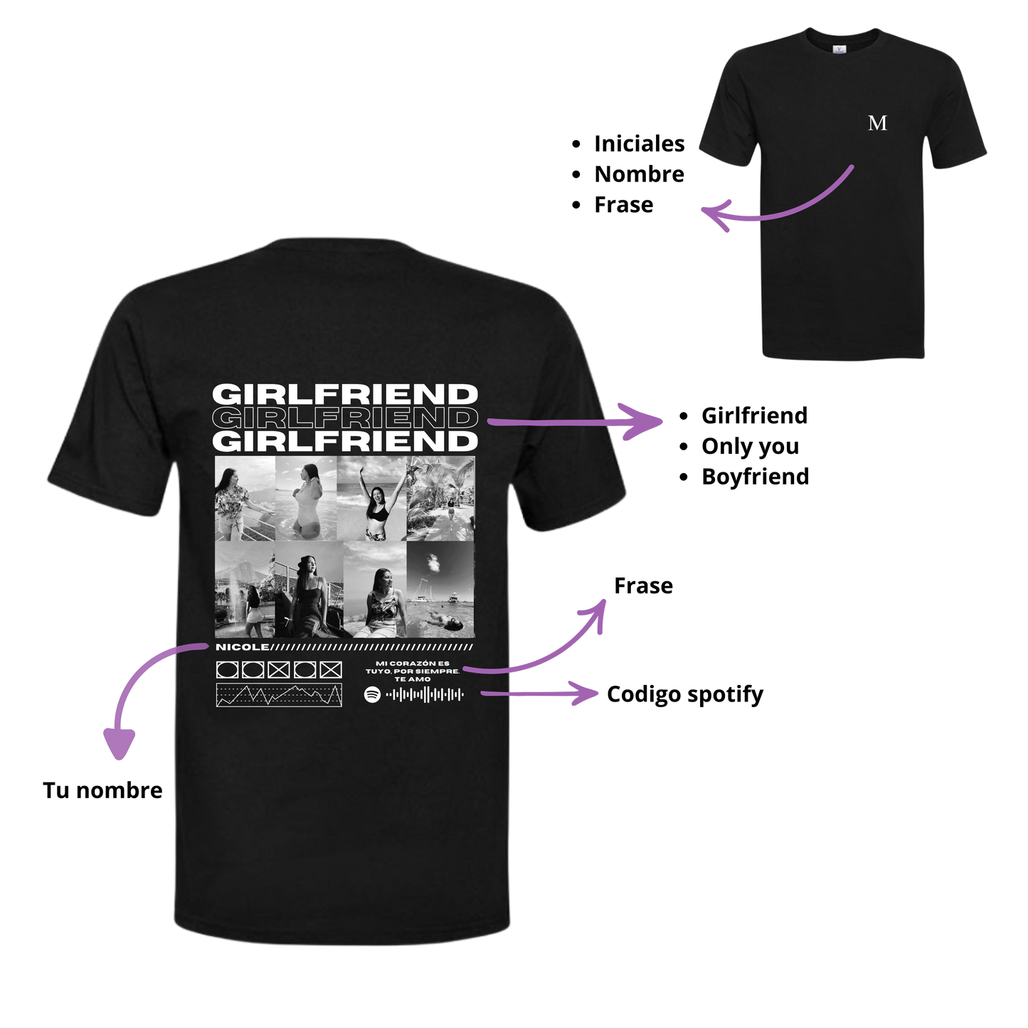 Polera Girlfriend personalizada