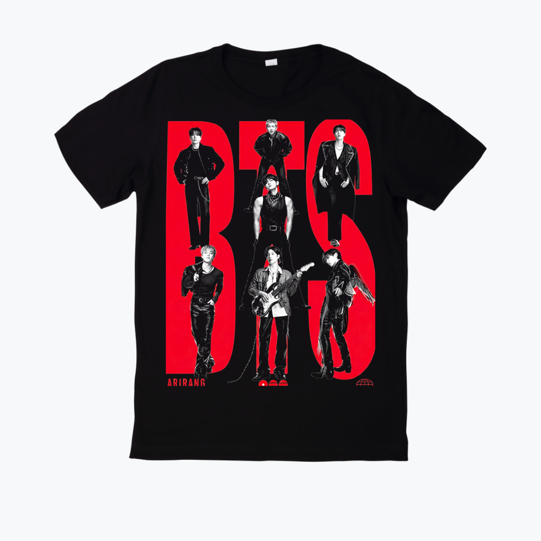 Polera negra estampado BTS Diseño 35