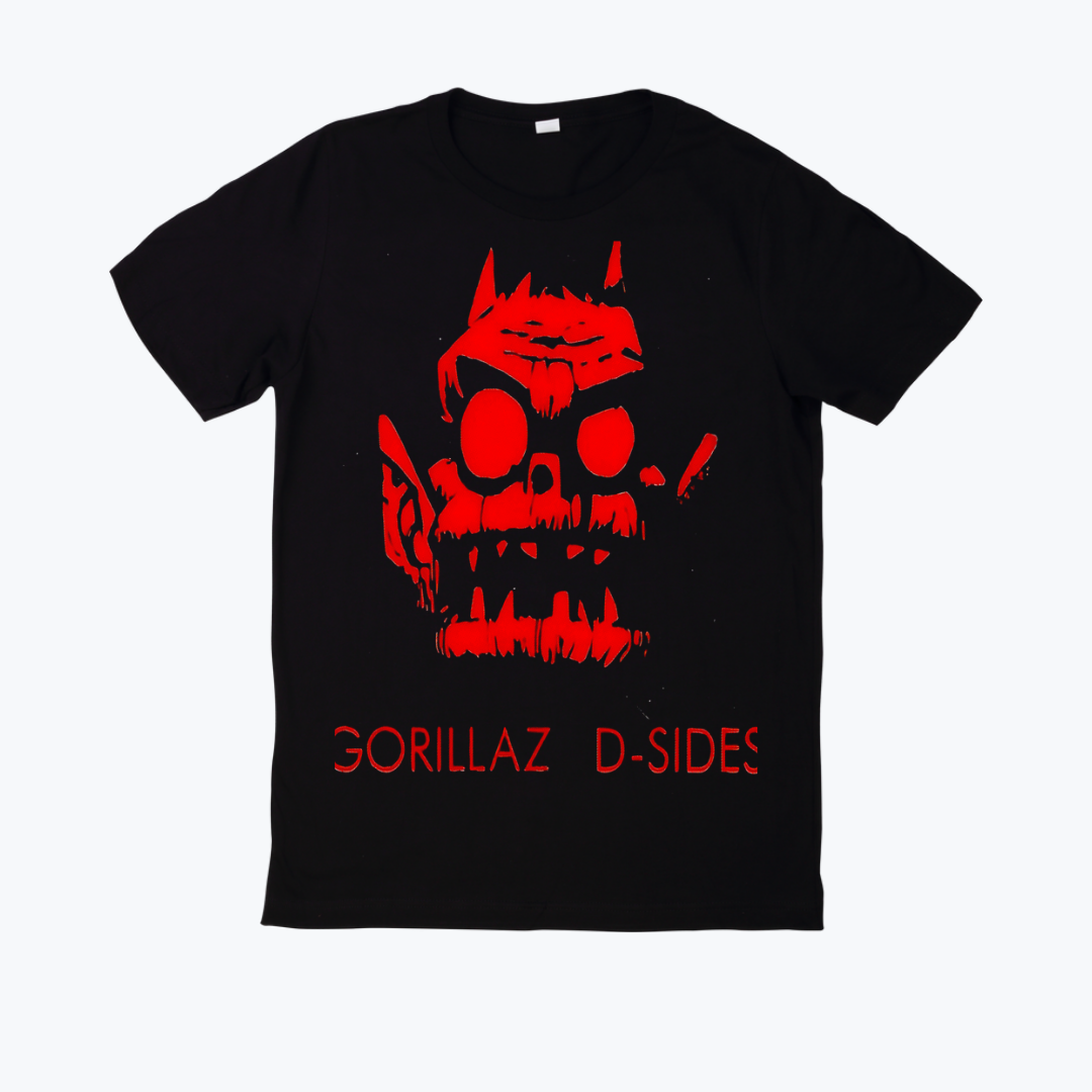 Polera negra estampado Gorillaz Diseño 16
