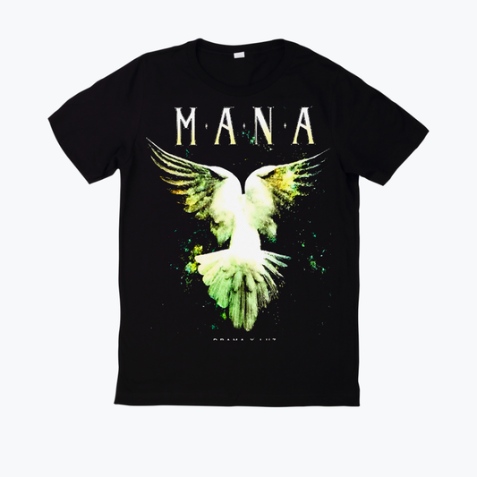 Polera negra estampado Maná Diseño 06