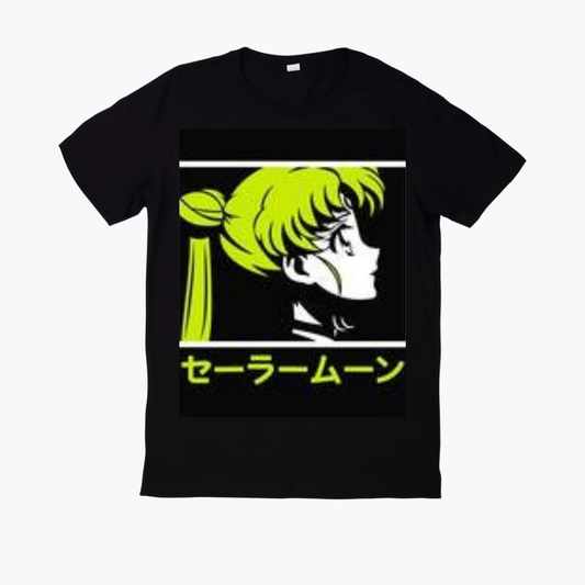 Polera negra estampado Sailor Moon diseño 01