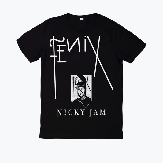 Polera negra estampado Nicky Jam Diseño 03