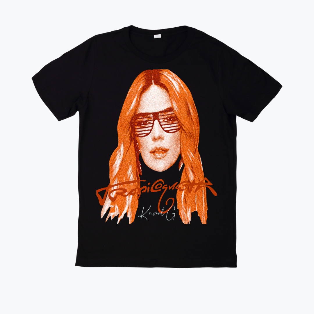 Polera negra estampado Karol G Diseño 15