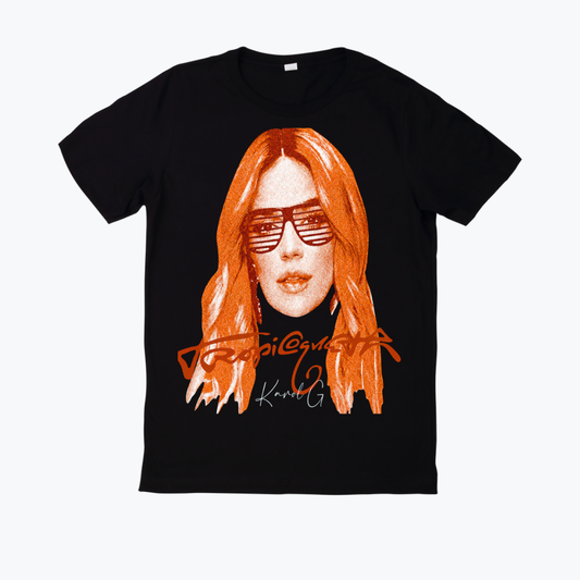 Polera negra estampado Karol G Diseño 15