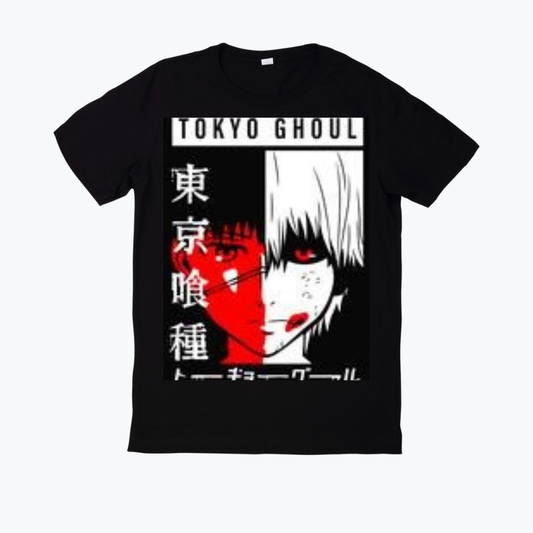 Polera negra estampado Tokyo Ghoul diseño 02