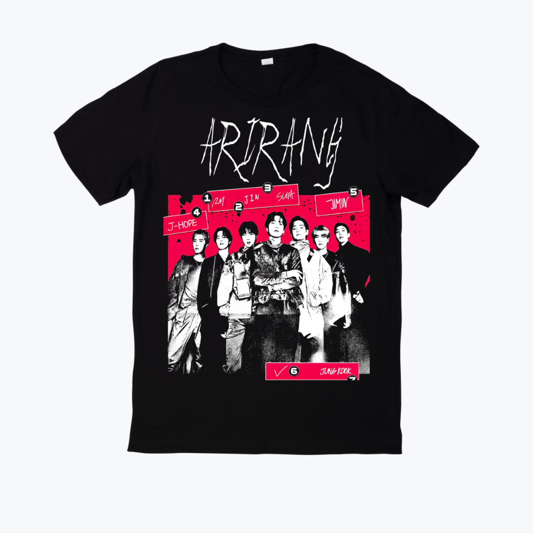 Polera Estampada BTS Arirang Diseño 39 | Mujer Oversize - Unisex, Hombre y Niño