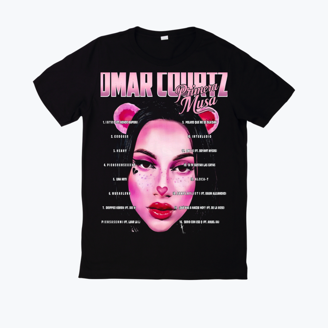 Polera negra estampado Omar Courtz Diseño 15