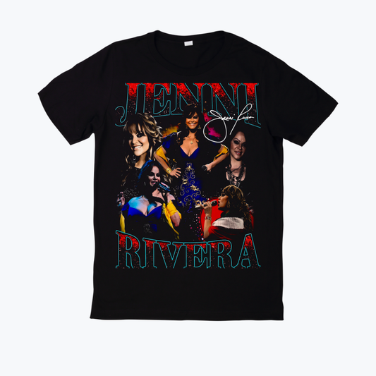 Polera negra estampado Jenni Rivera Diseño 21