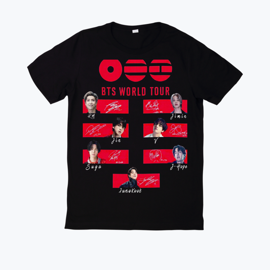 Polera negra estampado BTS Arirang Diseño 2