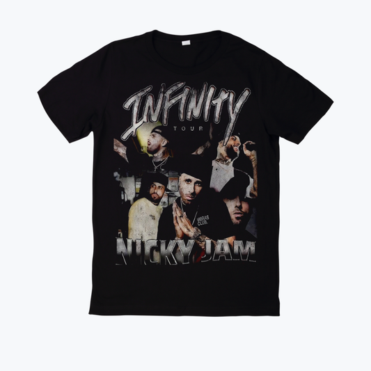 Polera negra estampado Nicky Jam Diseño 02