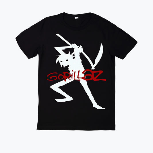 Polera negra estampado Gorillaz Diseño 13
