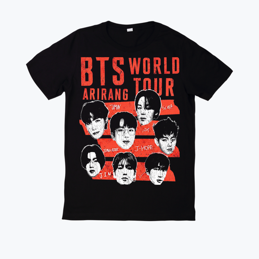 Polera negra estampado BTS Diseño 33