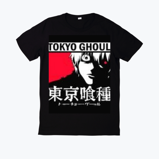 Polera negra estampado Tokyo Ghoul diseño 01