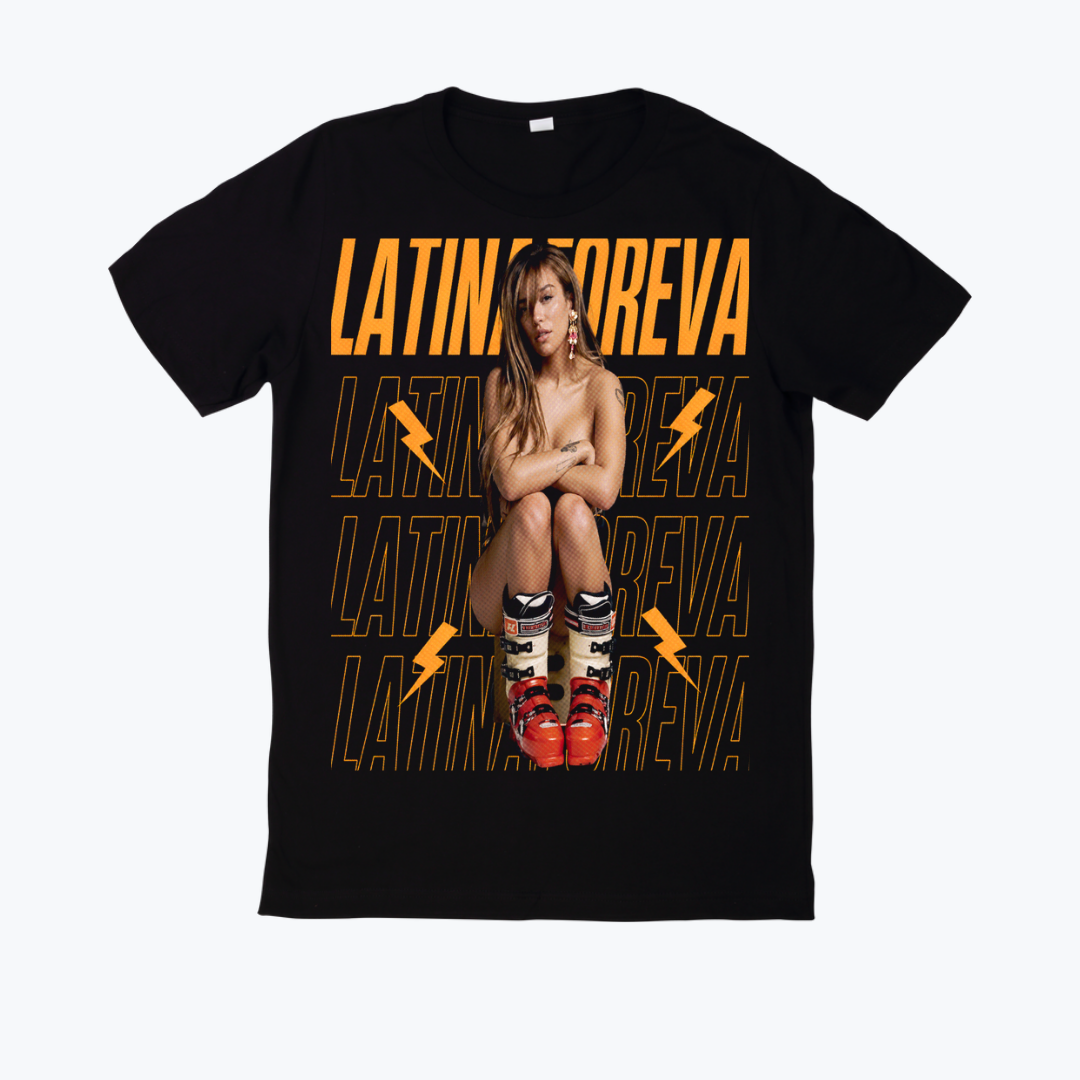Polera negra estampado Karol G Diseño 17