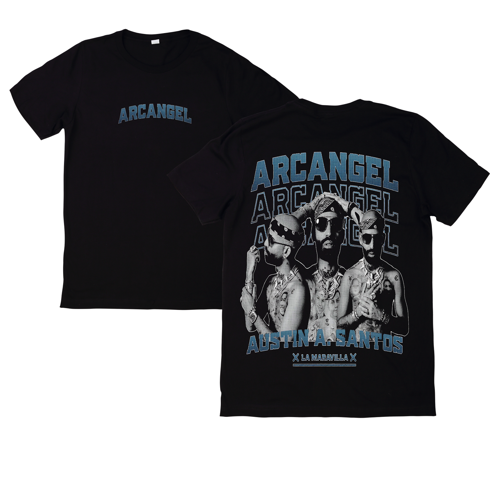 Polera Arcángel Diseño 24 adelante y atrás