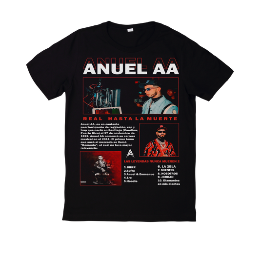 Polera Estampada Anuel AA Diseño 16 | Mujer Oversize - Unisex, Hombre y Niño
