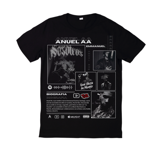 Polera Estampada Anuel AA Diseño 14 | Mujer Oversize - Unisex, Hombre y Niño