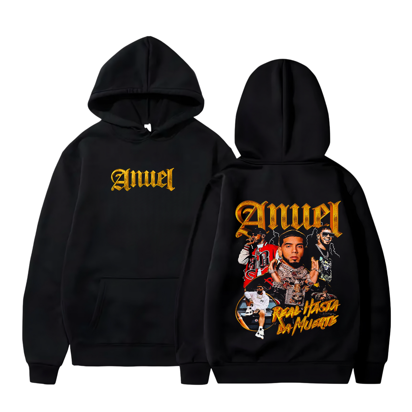 Polerón Canguro Estampado Anuel AA Diseño 46 | Unisex