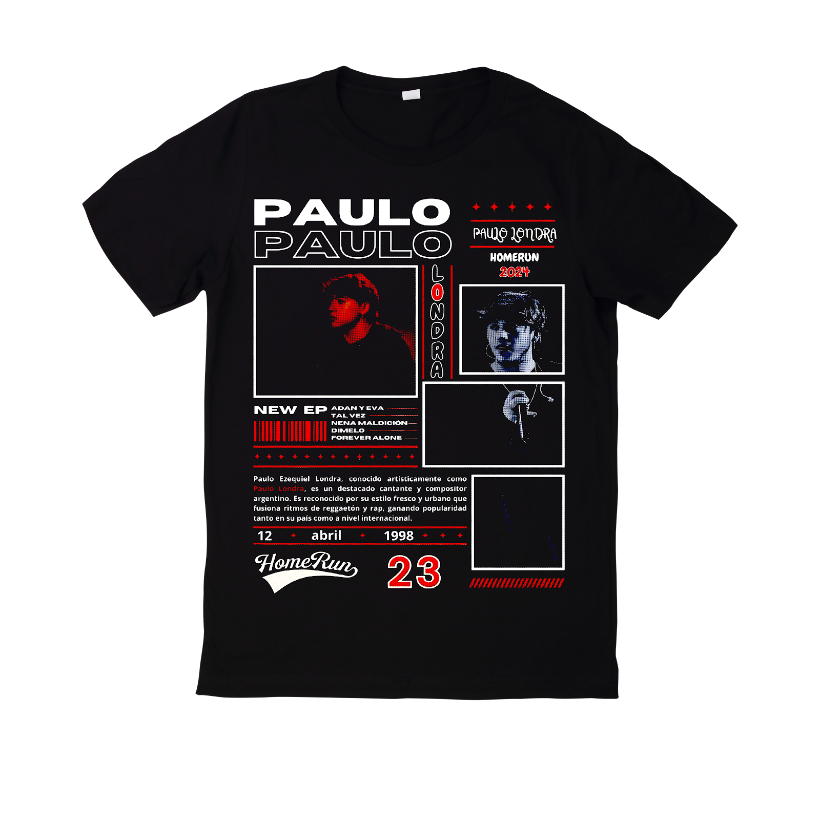Polera Paulo Londra Diseño 18