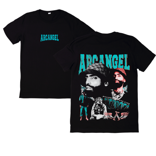 Polera Arcángel Diseño 23 adelante y atrás