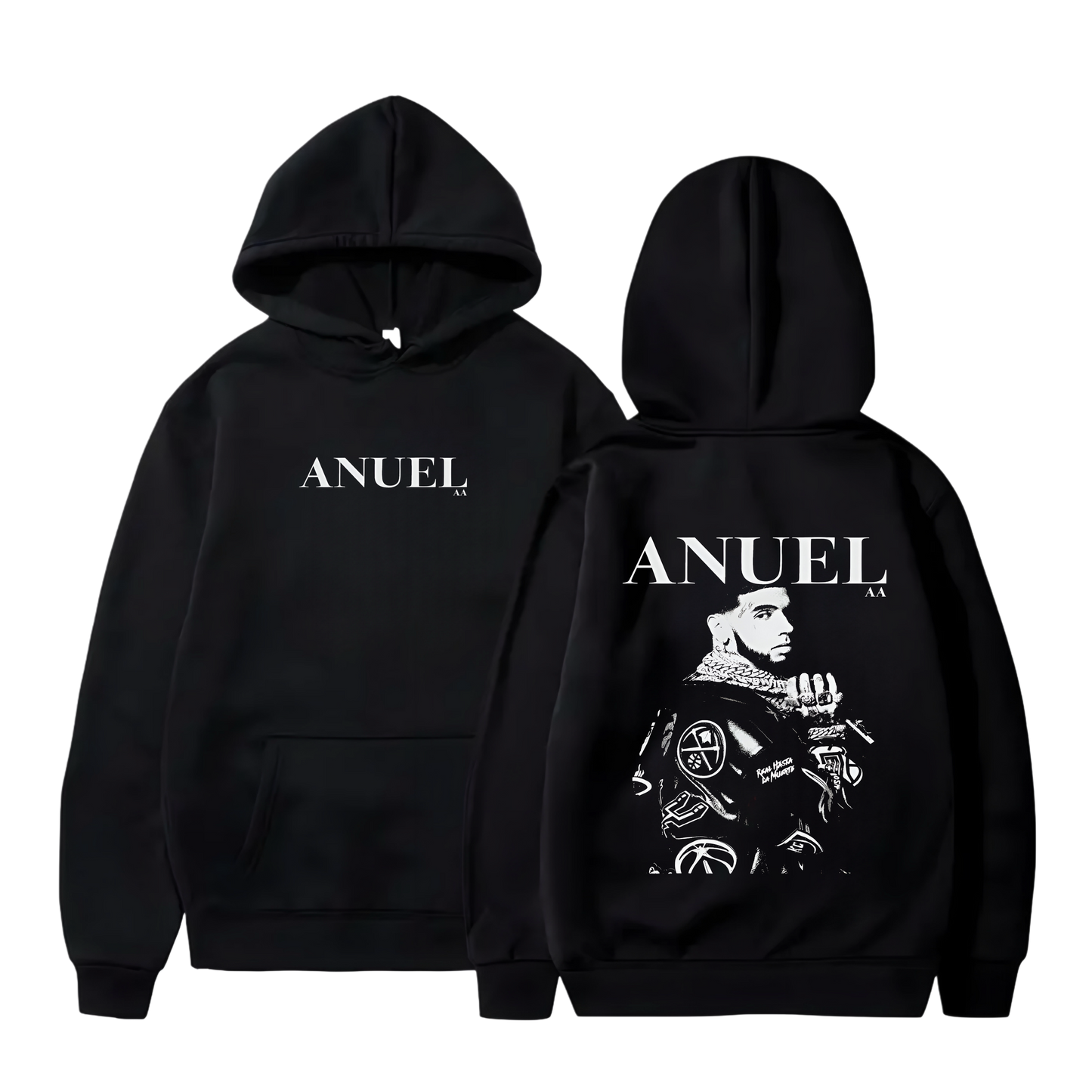 Polerón Canguro Estampado Anuel AA Diseño 43 | Unisex