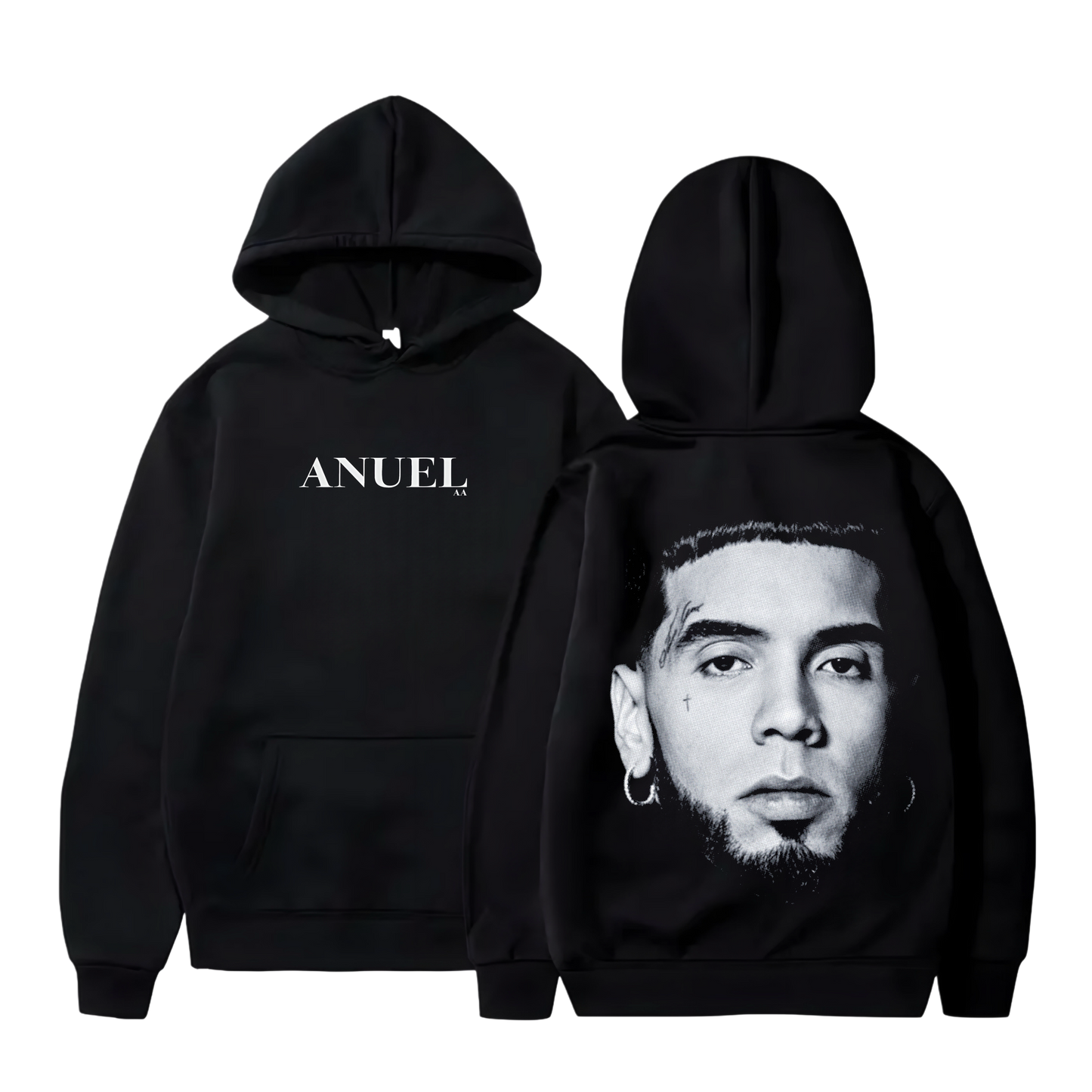 Polerón Canguro Estampado Anuel AA Diseño 42 | Unisex
