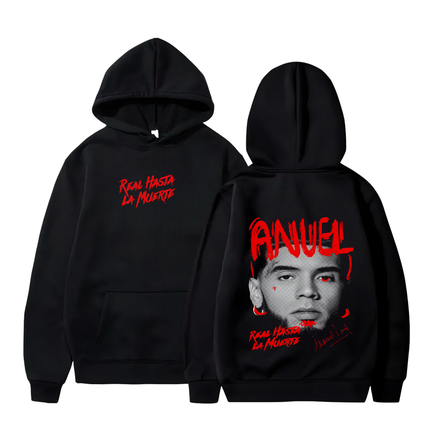 Polerón Canguro Estampado Anuel AA Diseño 02 | Unisex