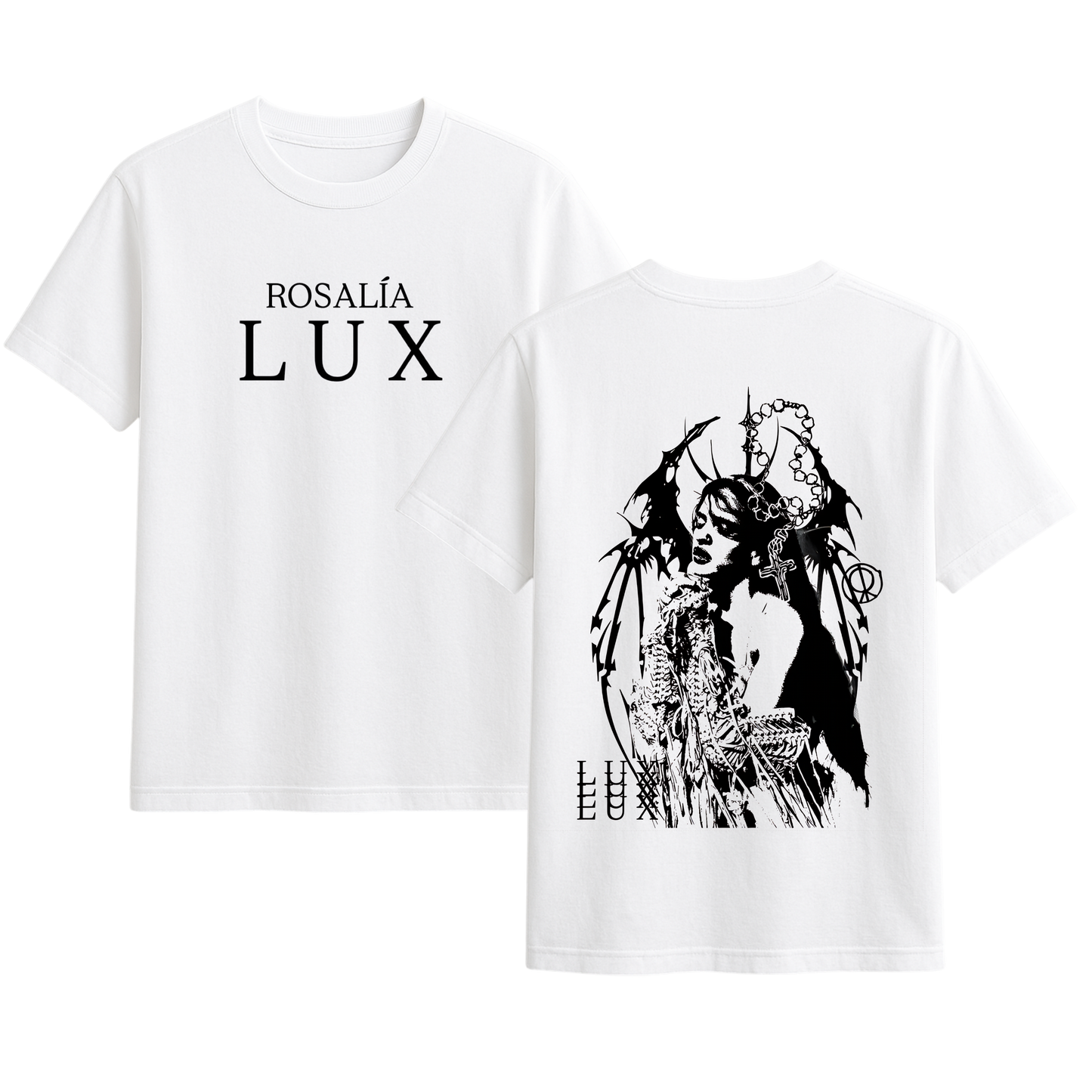 Polera Estampada Rosalía Lux Tour Diseño 3 | Mujer Oversize - Unisex, Hombre y Niño