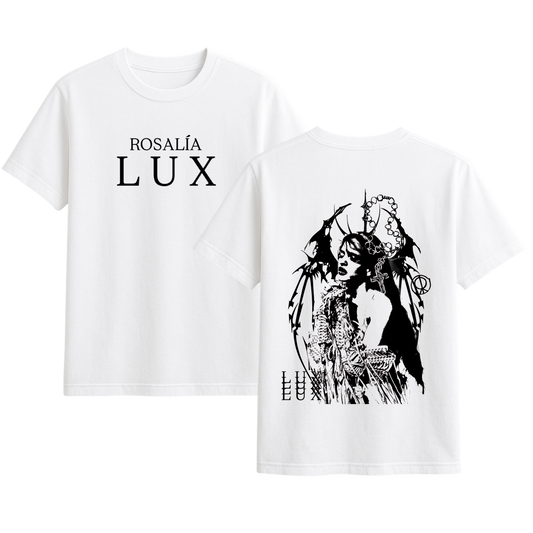 Polera Estampada Rosalía Lux Tour Diseño 3 | Mujer Oversize - Unisex, Hombre y Niño