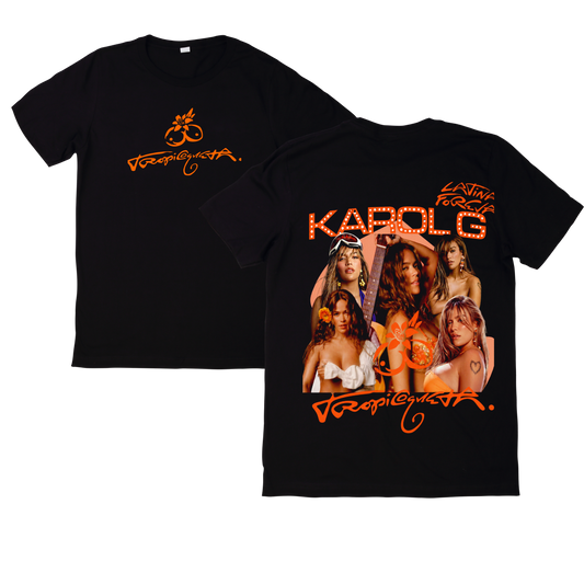 Polera Estampada Karol G Tropitour Diseño 04 | Mujer Oversize - Unisex, Hombre y Niño