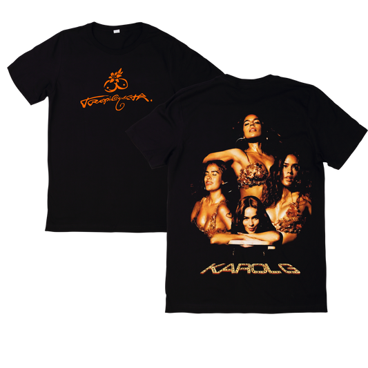 Polera Estampada Karol G Tropitour Diseño 08 | Mujer Oversize - Unisex, Hombre y Niño