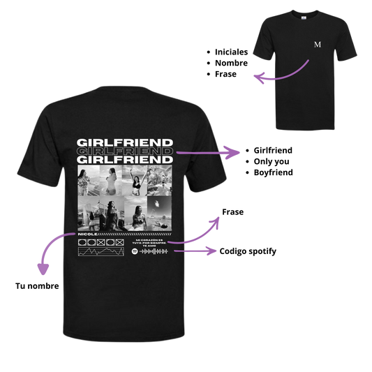 Polera Girlfriend personalizada