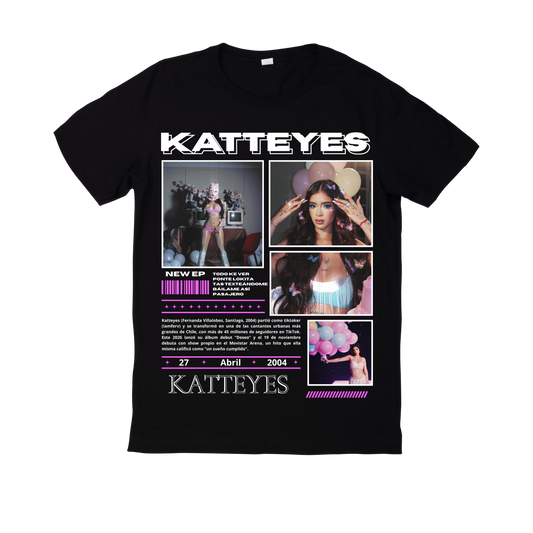 Polera Estampada Katteyes Diseño 01 | Mujer Oversize - Unisex, Hombre y Niño